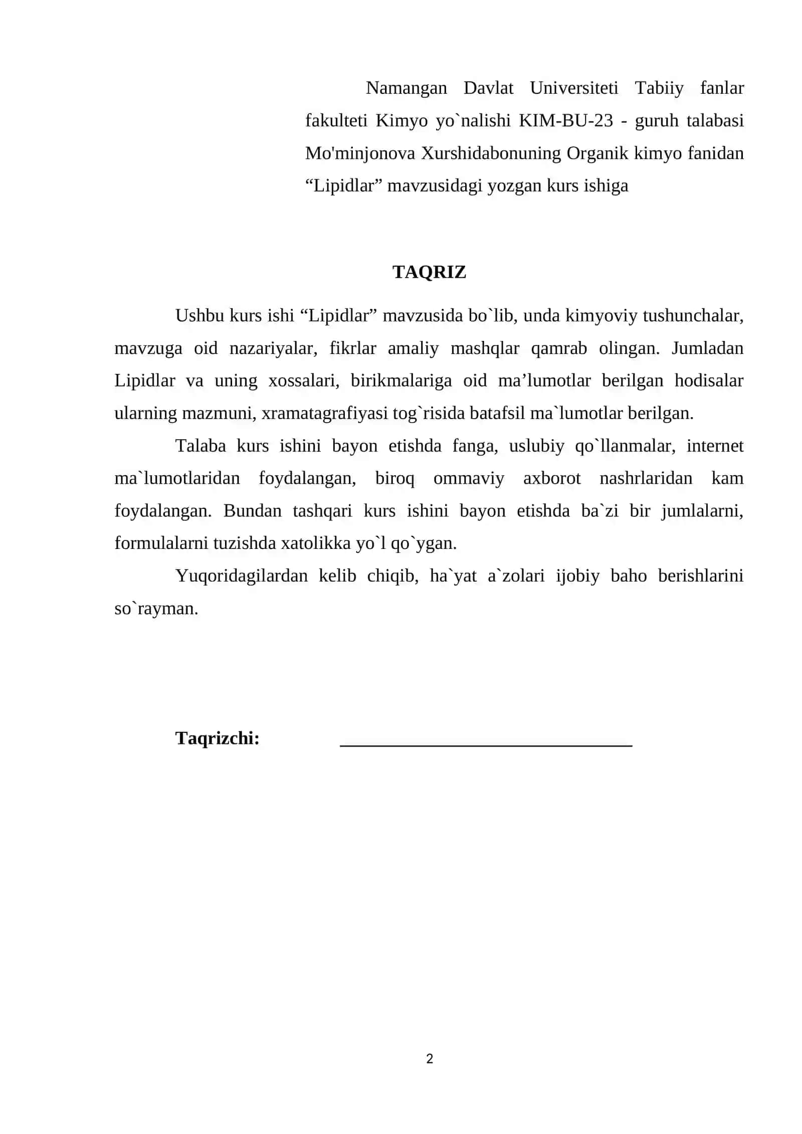 Lipidlar 2