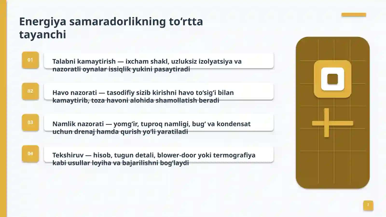 Energiya samaradoruylar dizayni 2