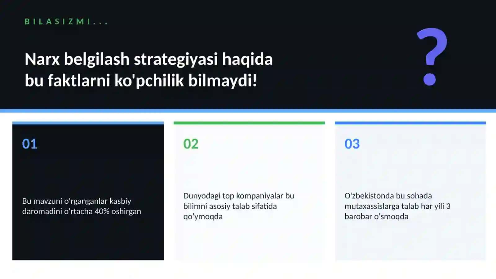 Narx belgilash strategiyasi 2