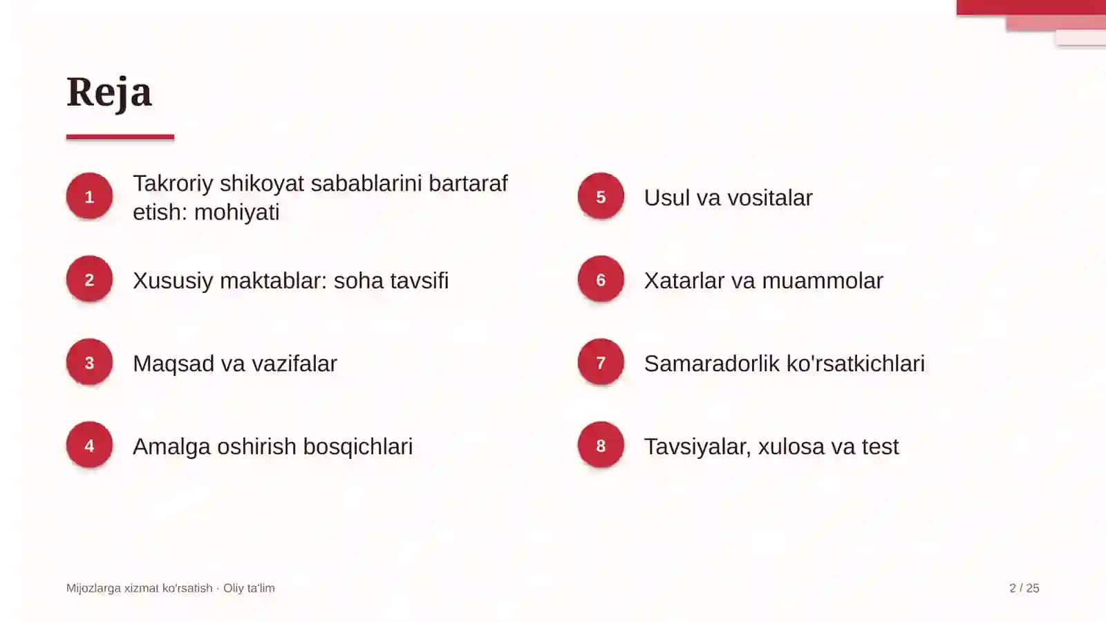 Xususiy maktablarda takroriy shikoyat sabablarini bartaraf etish 2