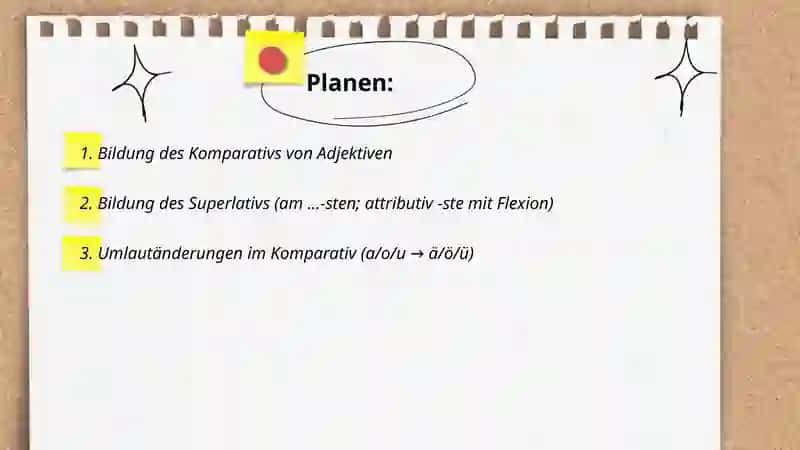 Adjektive im Komparative und Superlative 2