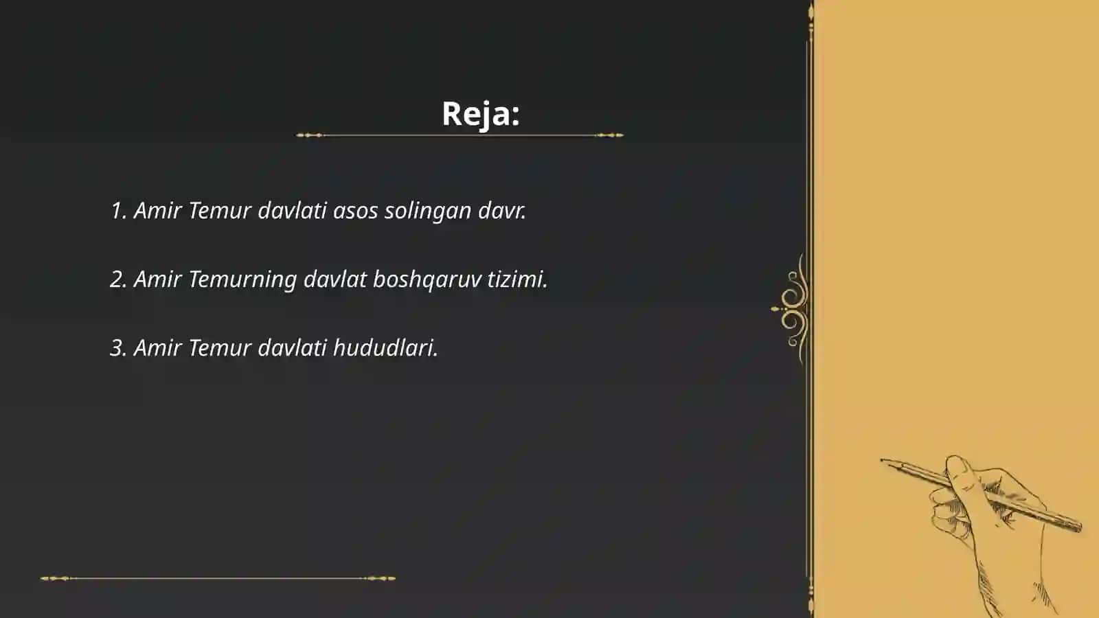 Amir Temur davlati asos solingan davr 2
