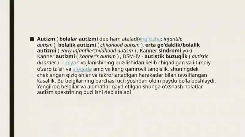 Bolalar autizmi 2