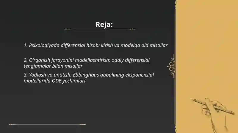 Psixologiyada differensial hisob 2
