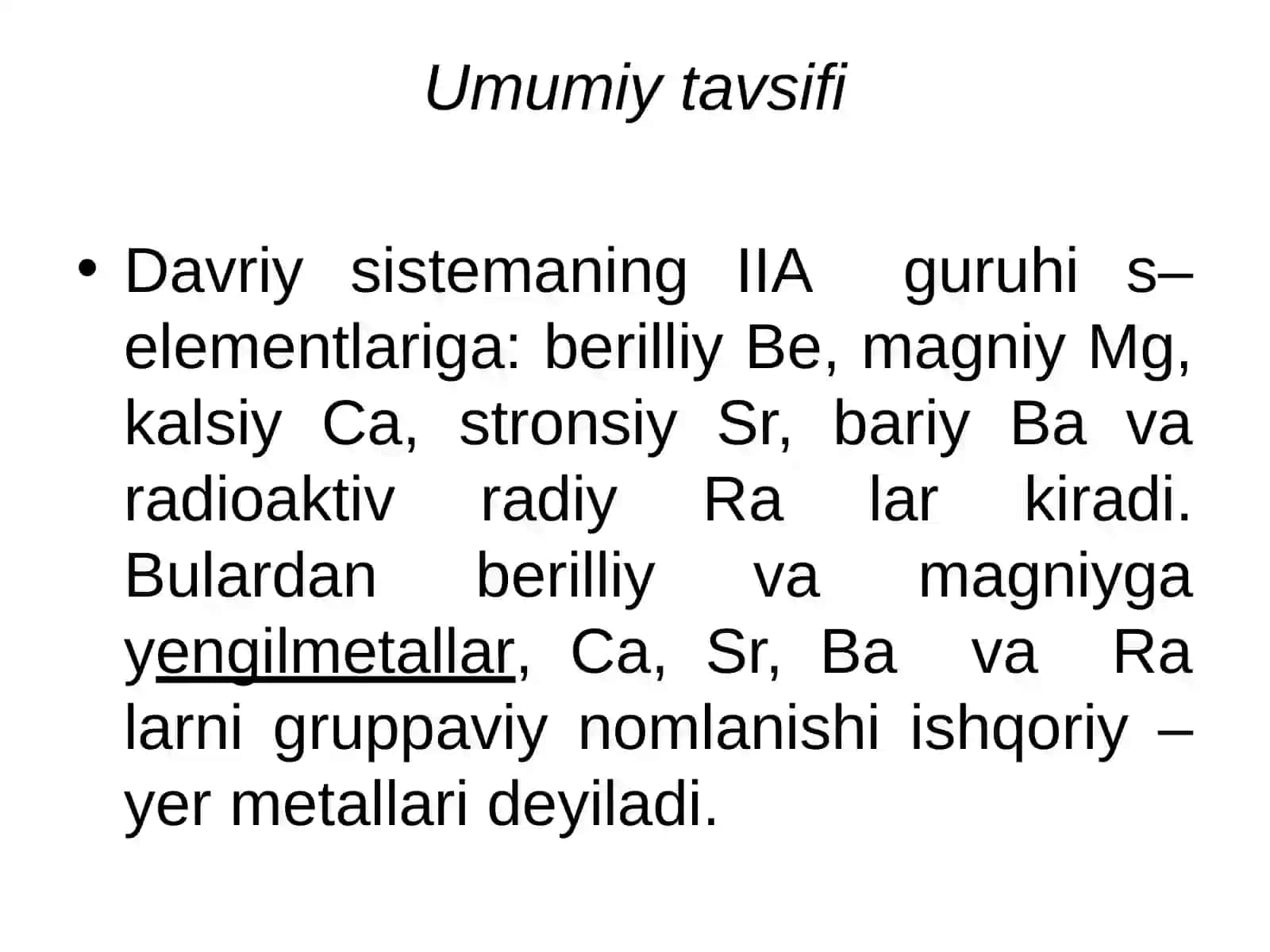 Davriy sistemaning II gruppasi elementlari 2