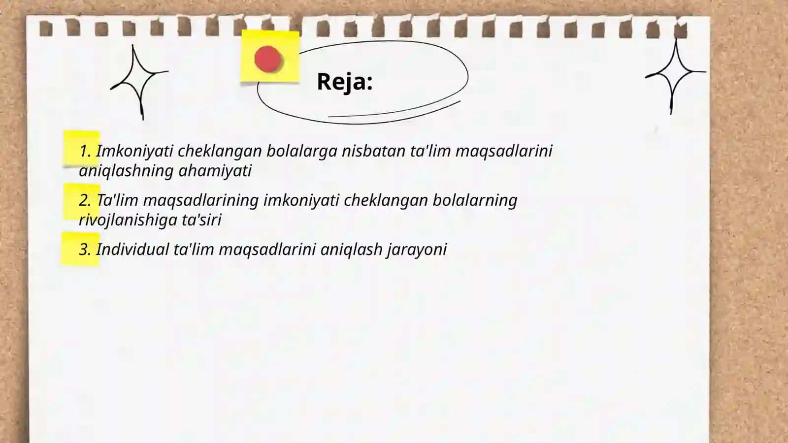Imkoniyati cheklangan bolalarni o'qitishda ta'lim maqsadlarini belgilashning ahamiyati 2