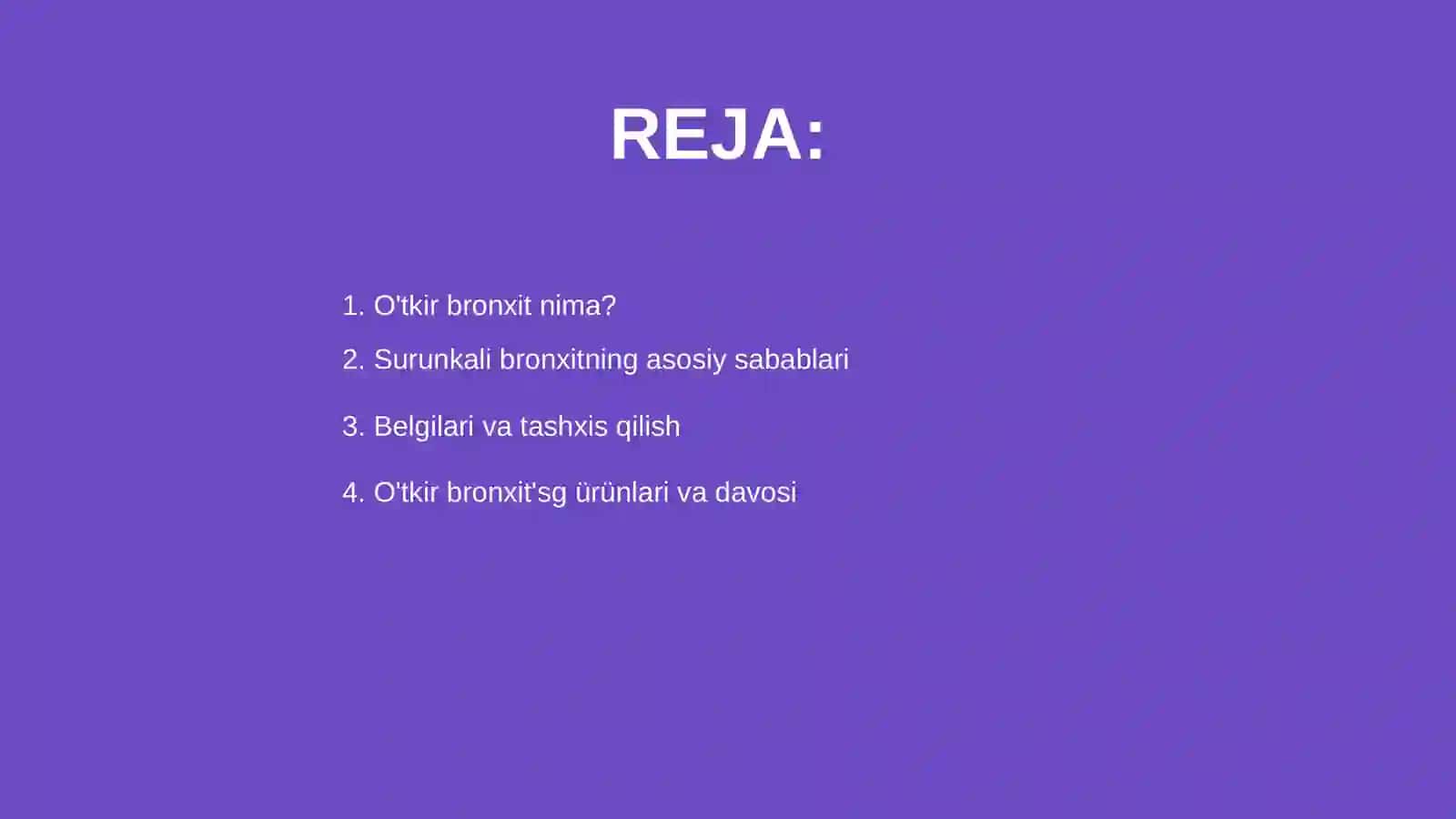 O'tkir va Surunkali bronxit 2
