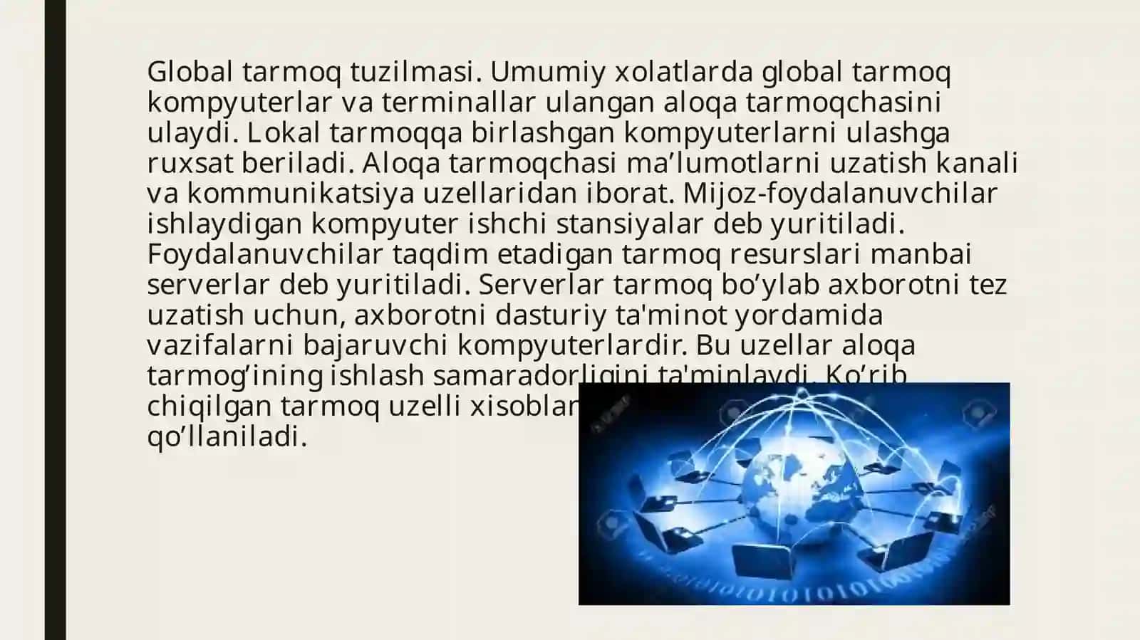 Global tarmoq tuzilmasi 2