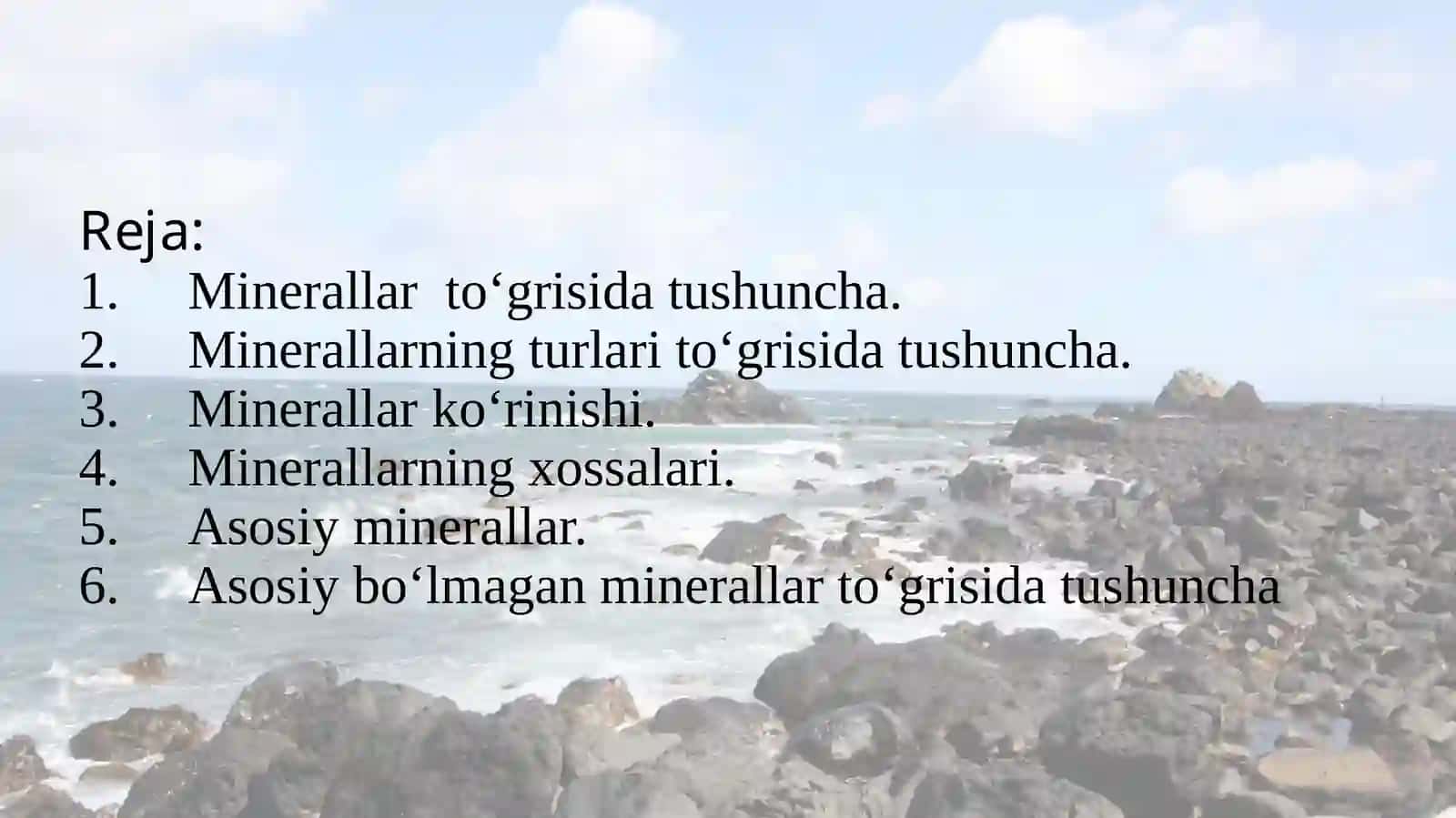 Minerallar haqida umumiy tushuncha 2