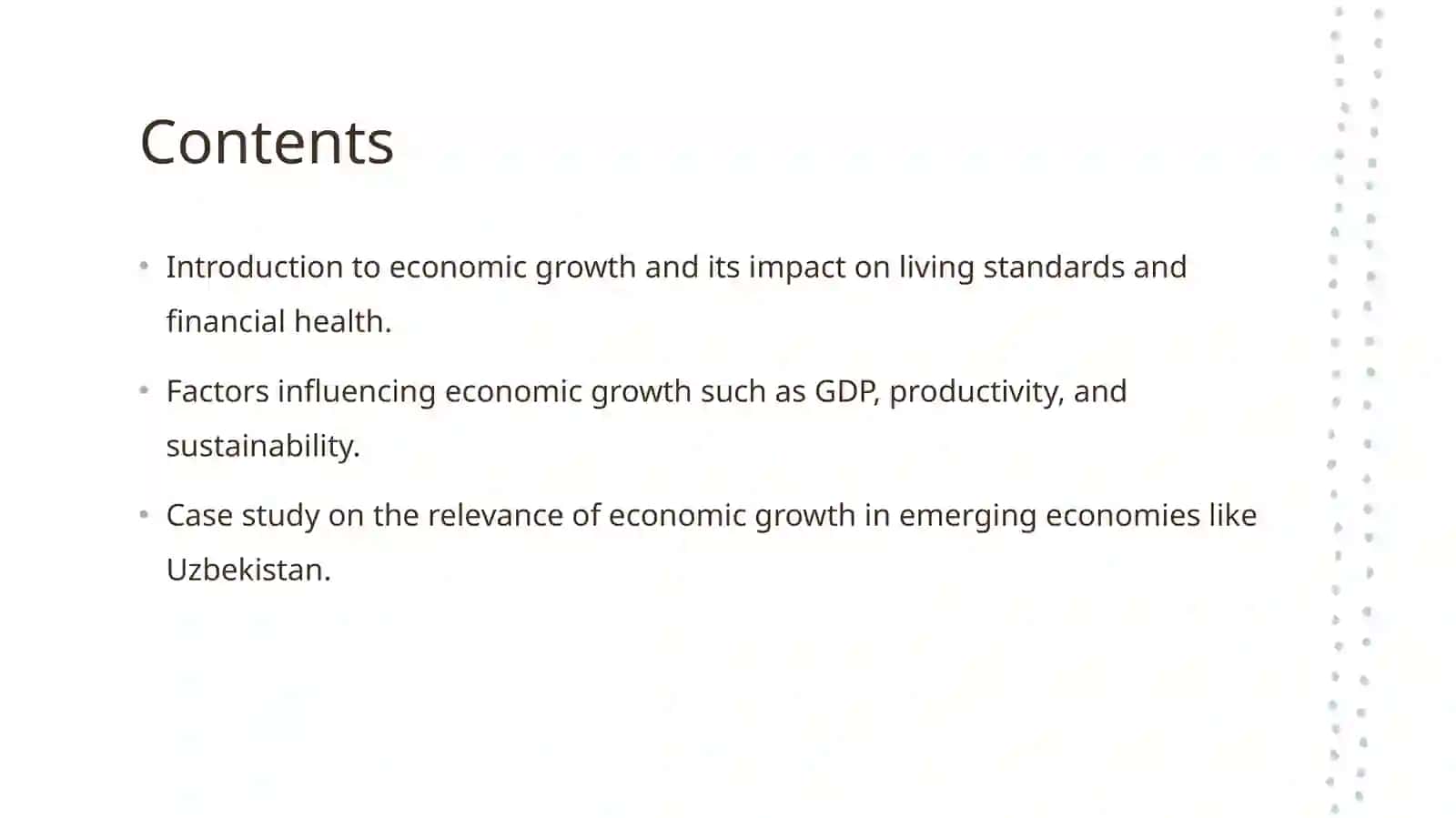What’s the economic growth 2