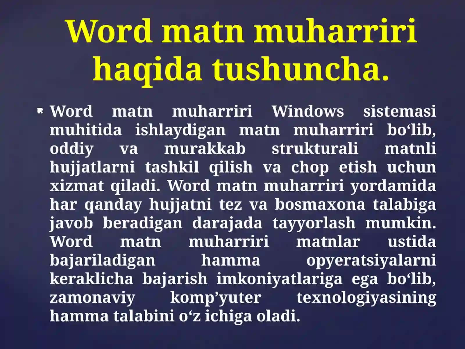 Word matn muharriri 2