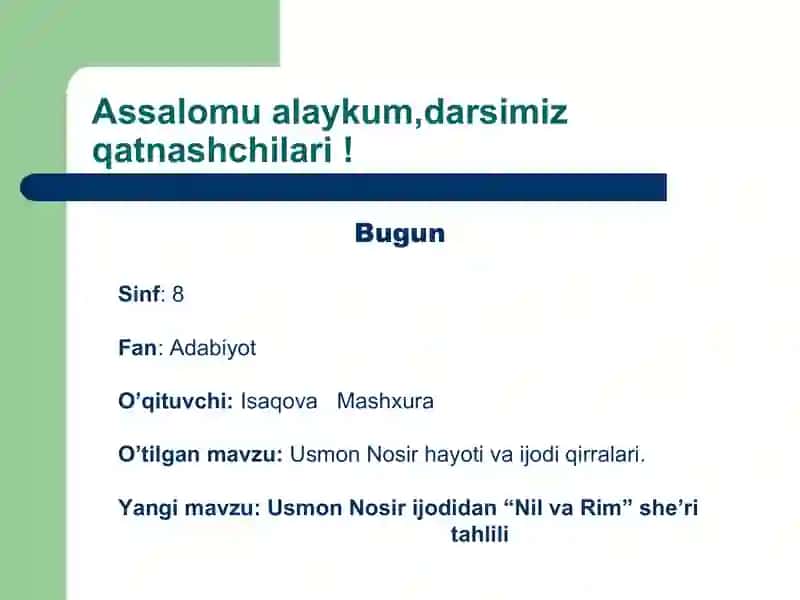 Usmon Nosir hayoti va ijodi 2