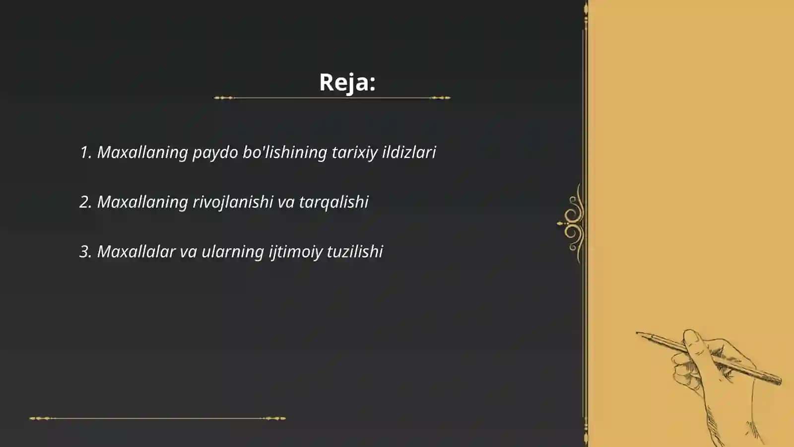 Maxallaning paydo bo'lish tarixi 2