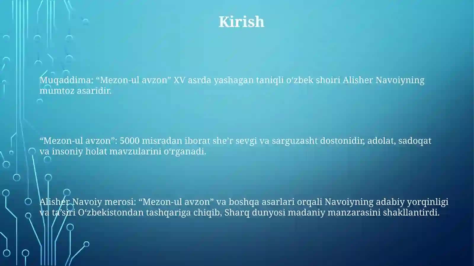 "Mezon-Ul Avzon" Asari 2