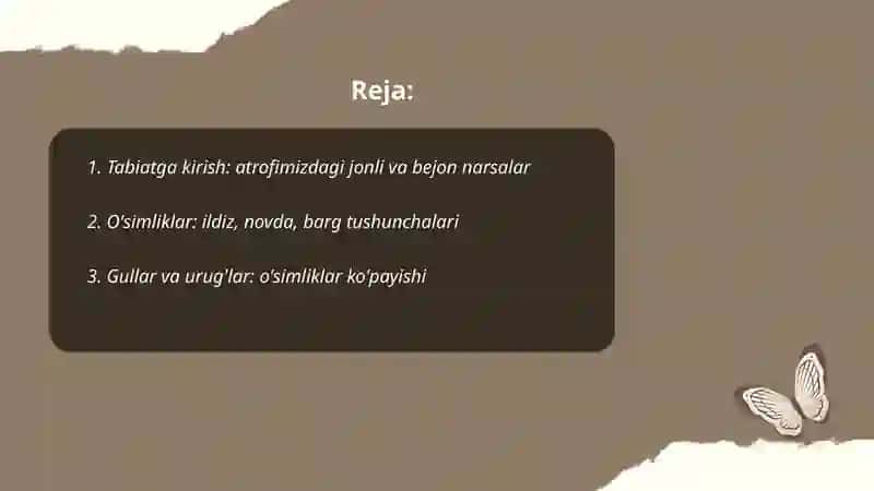 Tabiat bilan tanishtirish mazmuni 2
