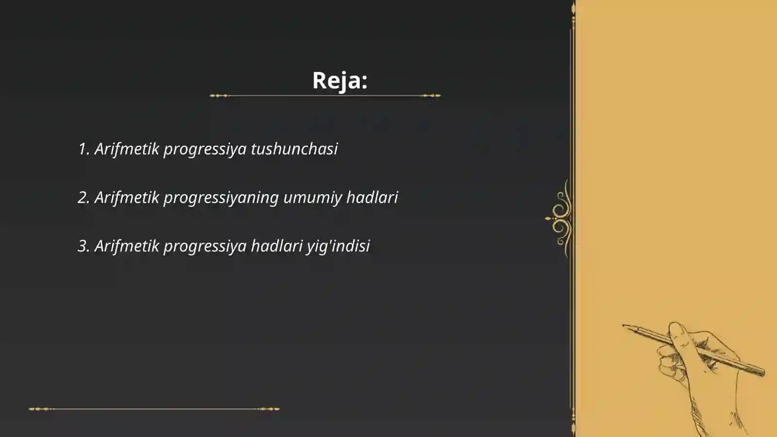 Arifmetik va geometrik progressiyalar 2