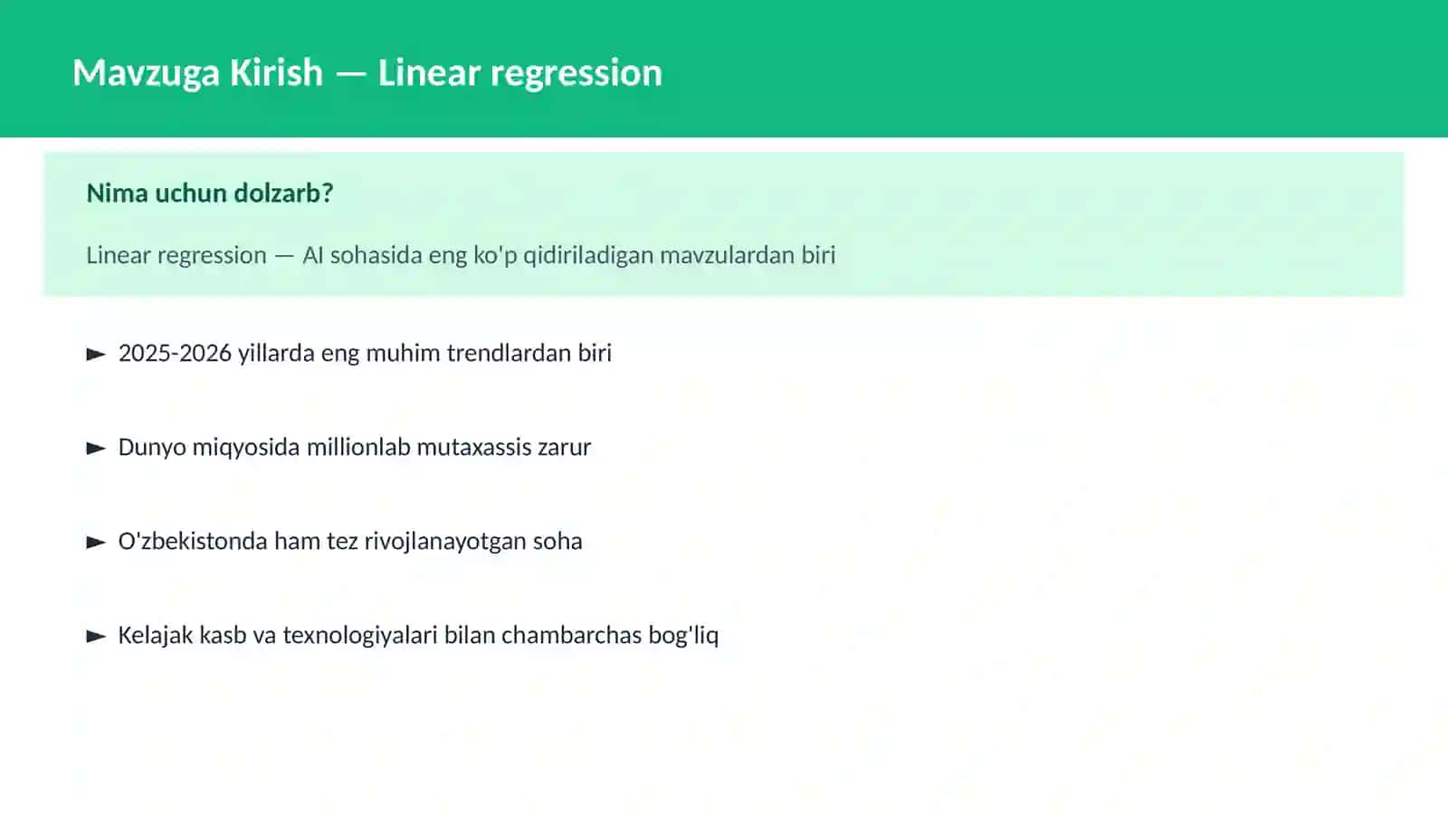 Linear regression 2