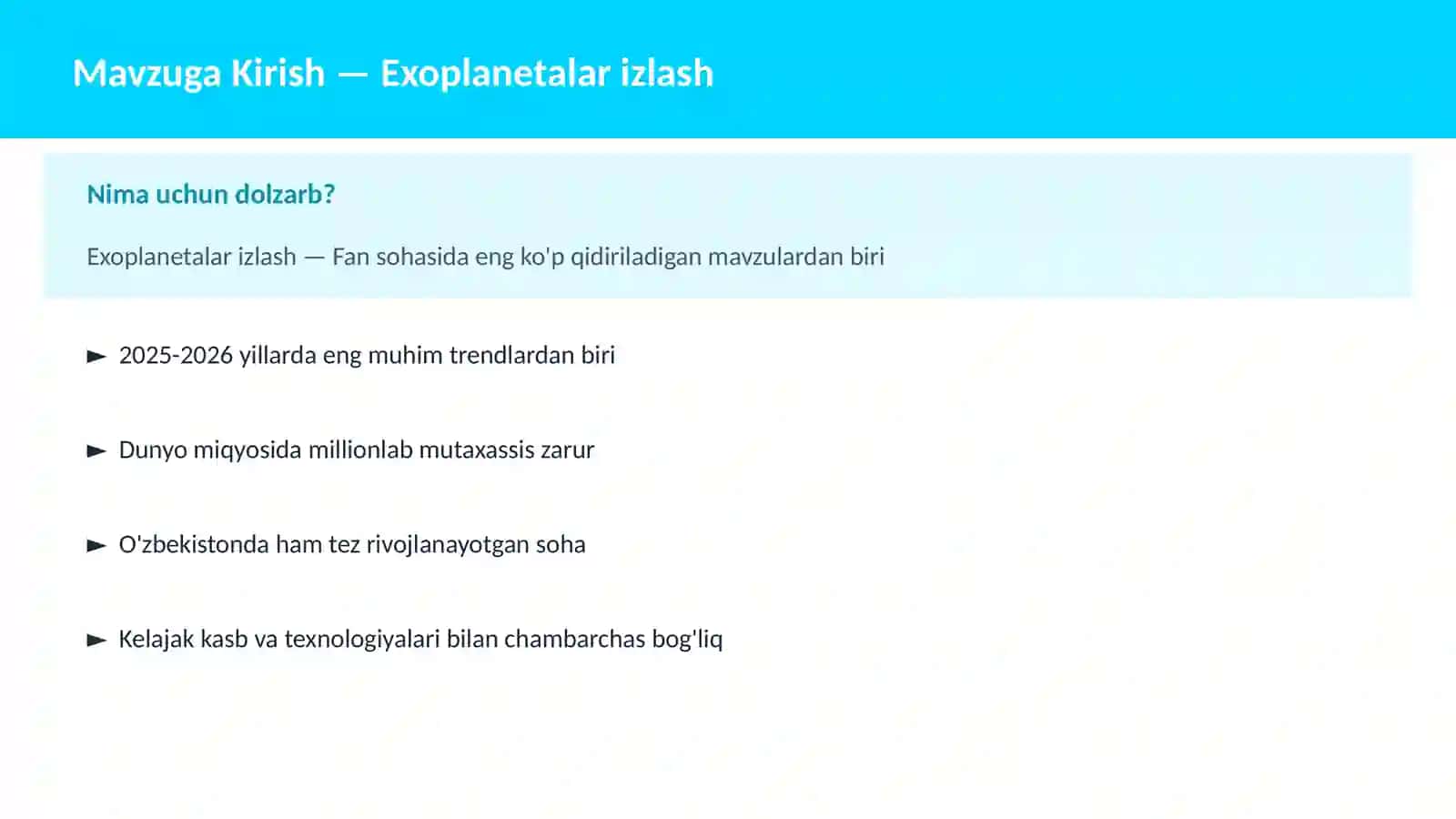 Exoplanetalar izlash 2