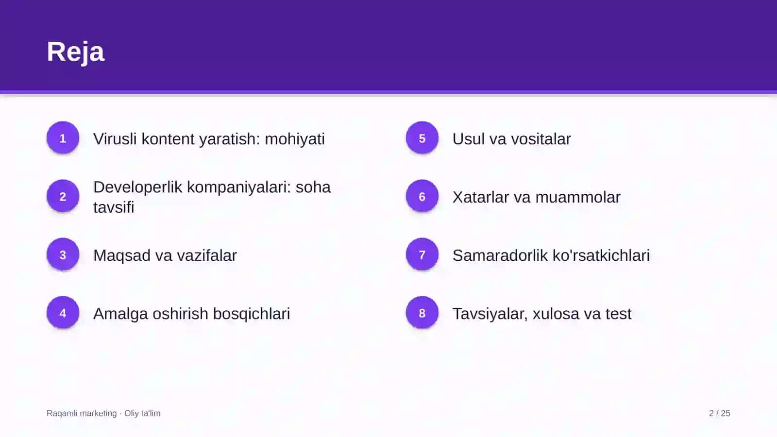 Developerlik kompaniyalarida virusli kontent yaratish 2