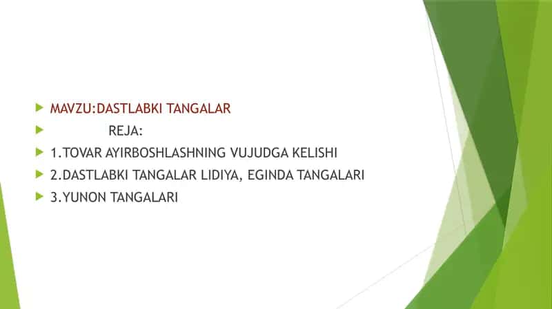 Dastlabki tangalar 2