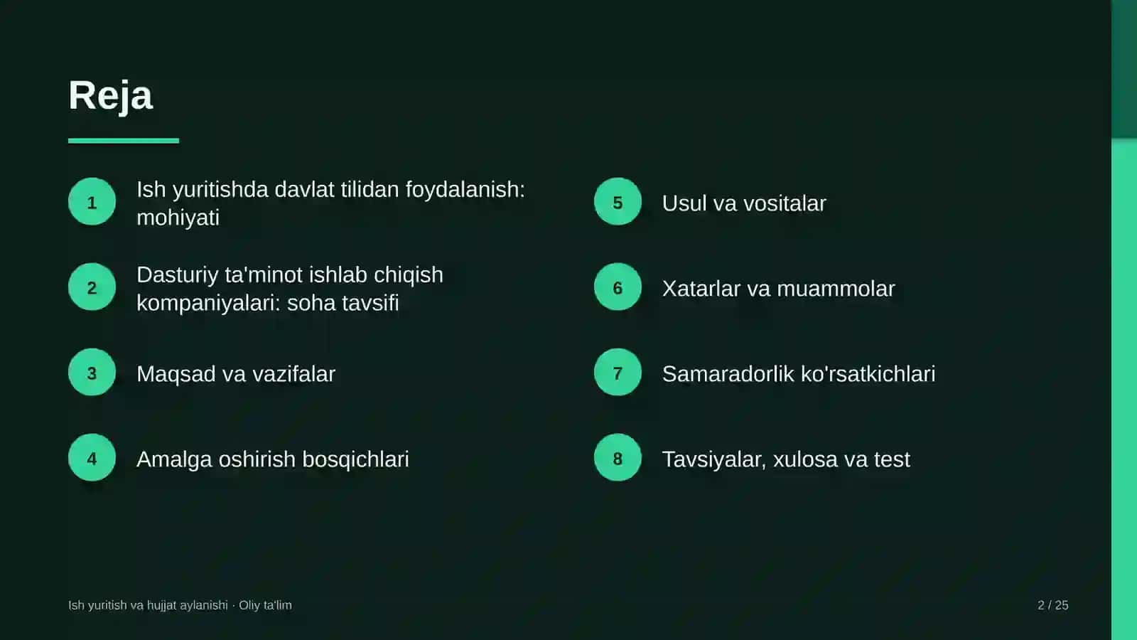 Dasturiy ta'minot ishlab chiqish kompaniyalarida ish yuritishda davlat tilidan foydalanish 2
