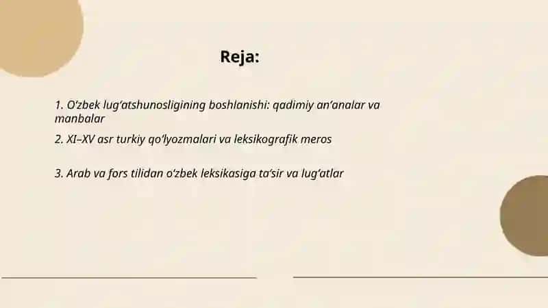 O'zbek lug'atshunosligi tarixi 2