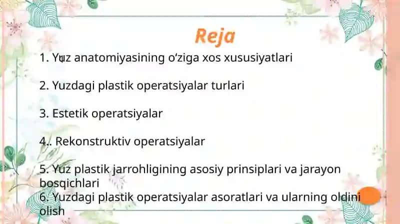 Yuzdagi plastik operatsiyalar xususiyatlari 2