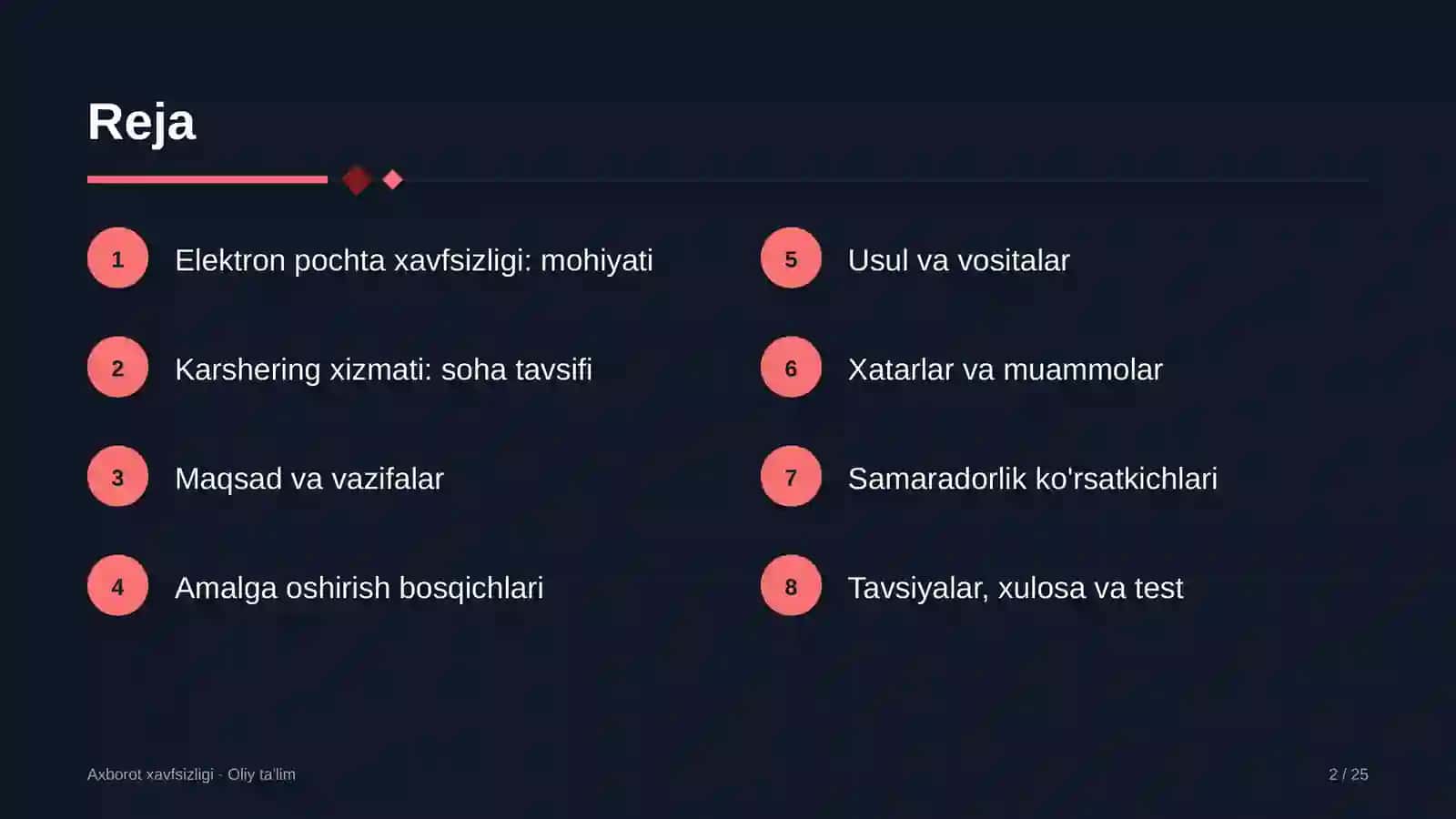 Karshering xizmatida elektron pochta xavfsizligi 2