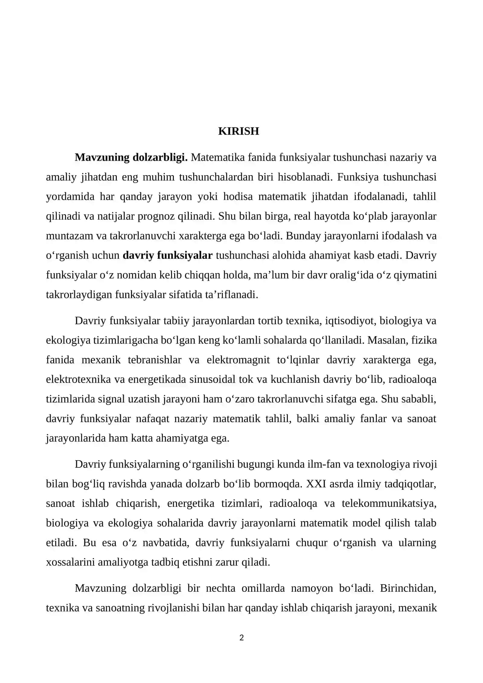 Davriy funksiyalar tushunchasi 2