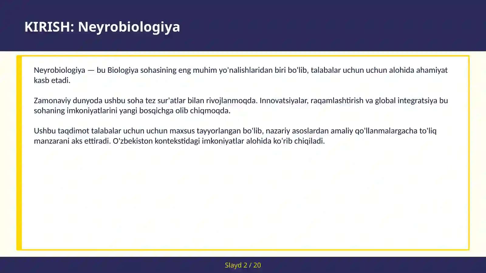 NEYROBIOLOGIYA 2