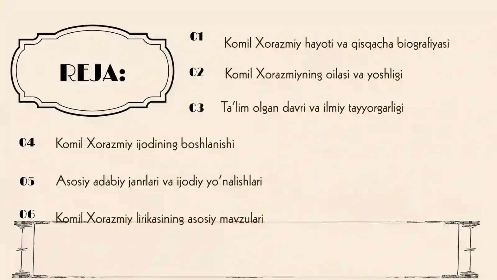 KOMIL XORAZMIY ADABIY MEROSI 2