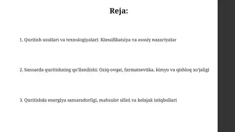 Quritish usullari va texnologiyalari 2