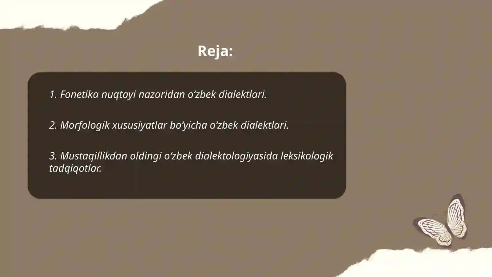 O'zbek dialektologiyasi 2