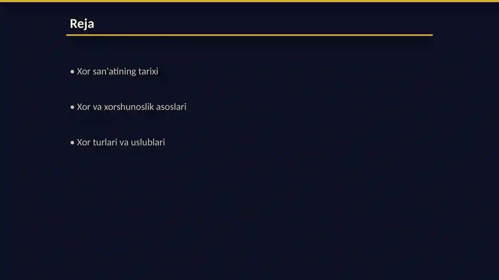 Xor va xorshunoslik 2