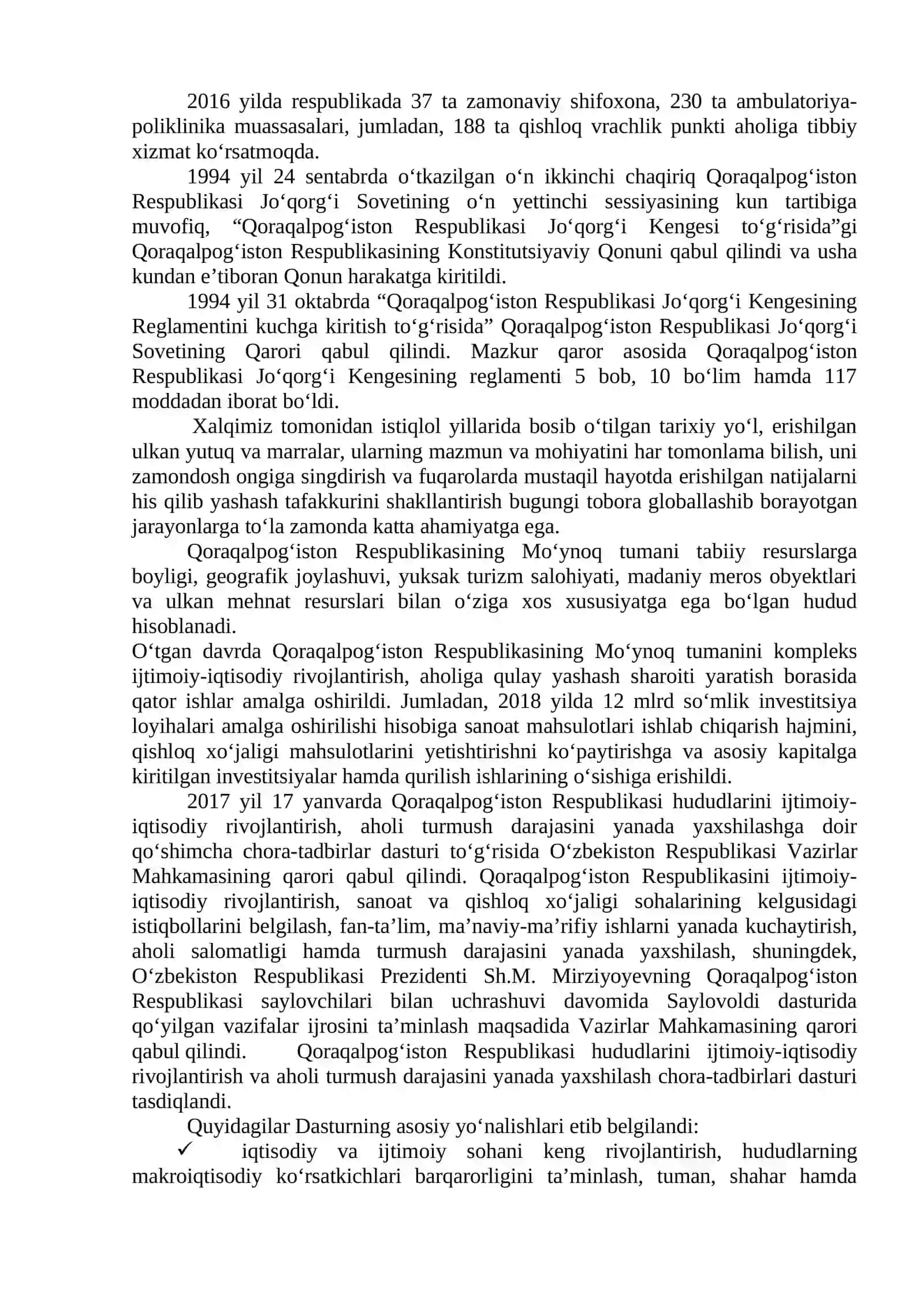 MUSTAQILLIK YILLARIDA QORAQALPOG‘ISTON RESPUBLIKASI 2