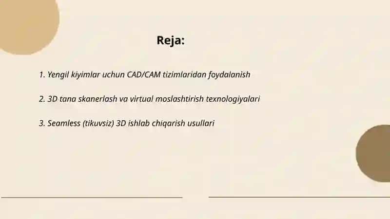 Yengil kiyim tikish texnologiyasini innovatsion usullari 2