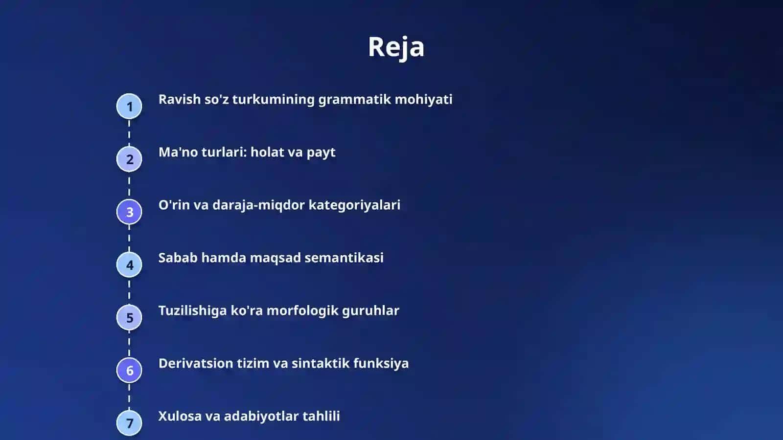 Ravish so'z turkumi 2