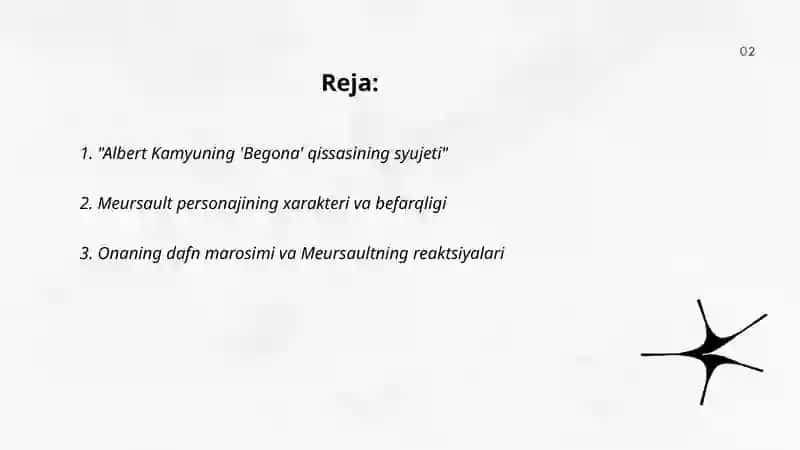 Albert Kamyuning " Begona" qissasi 2