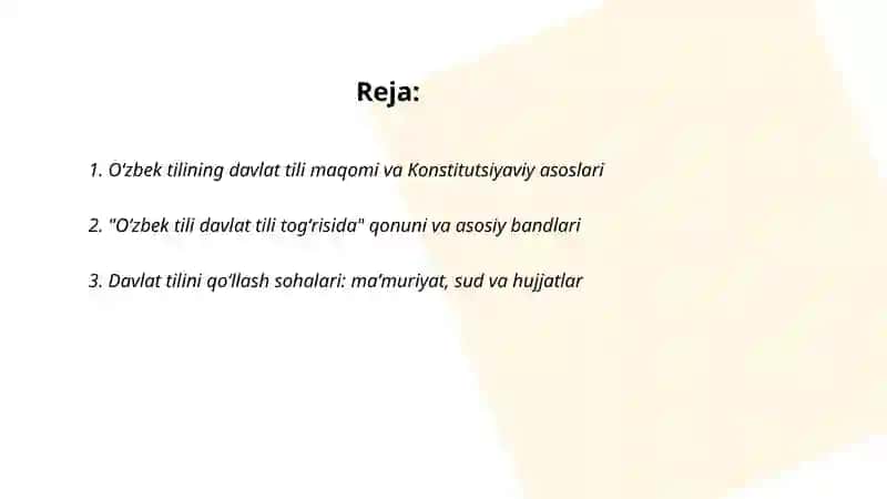 Oʻzbek tili davlat tili togʻrisida 2