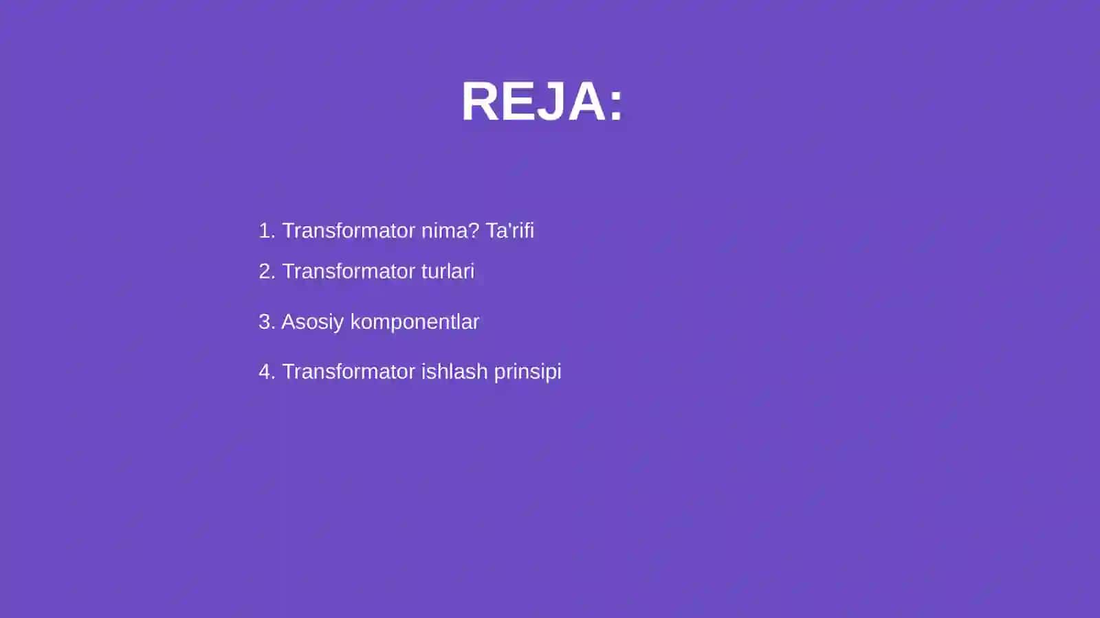Transformator va ularning tavsiflari 2