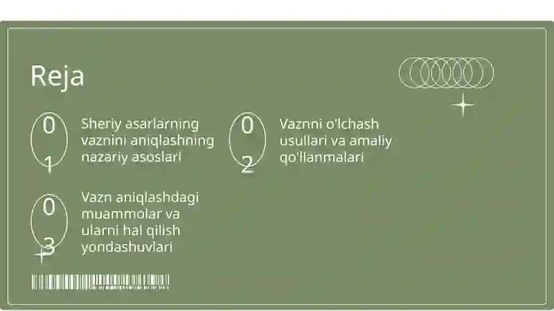 Sheriy asarlarning vaznini aniqlash 2