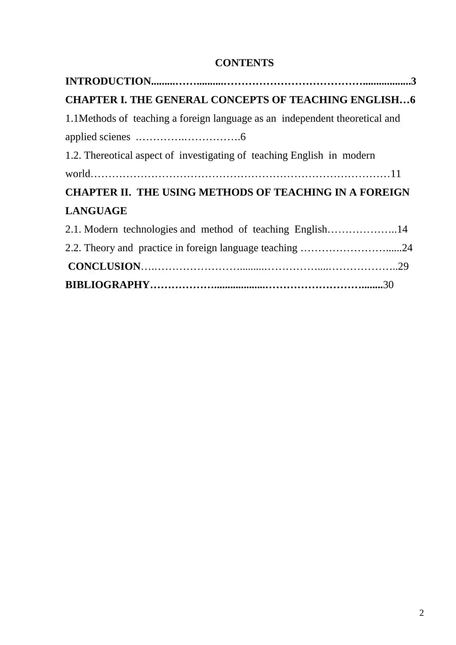 English Language Teaching Methodology Course Paper 2