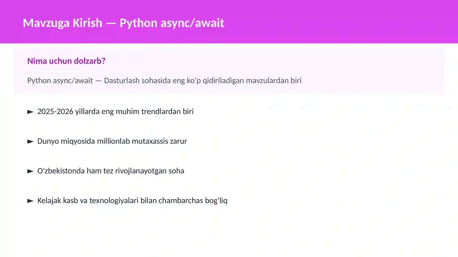 PYTHON DASTURLASH 2