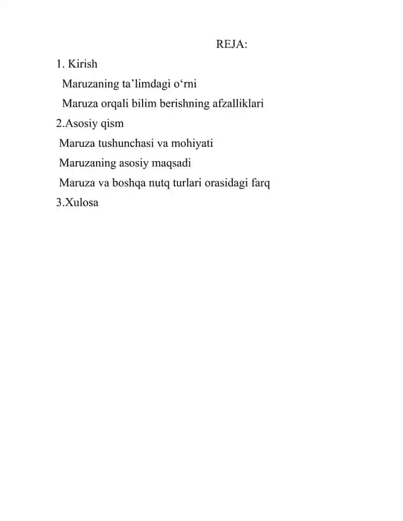 Ma’ruza turlari 2