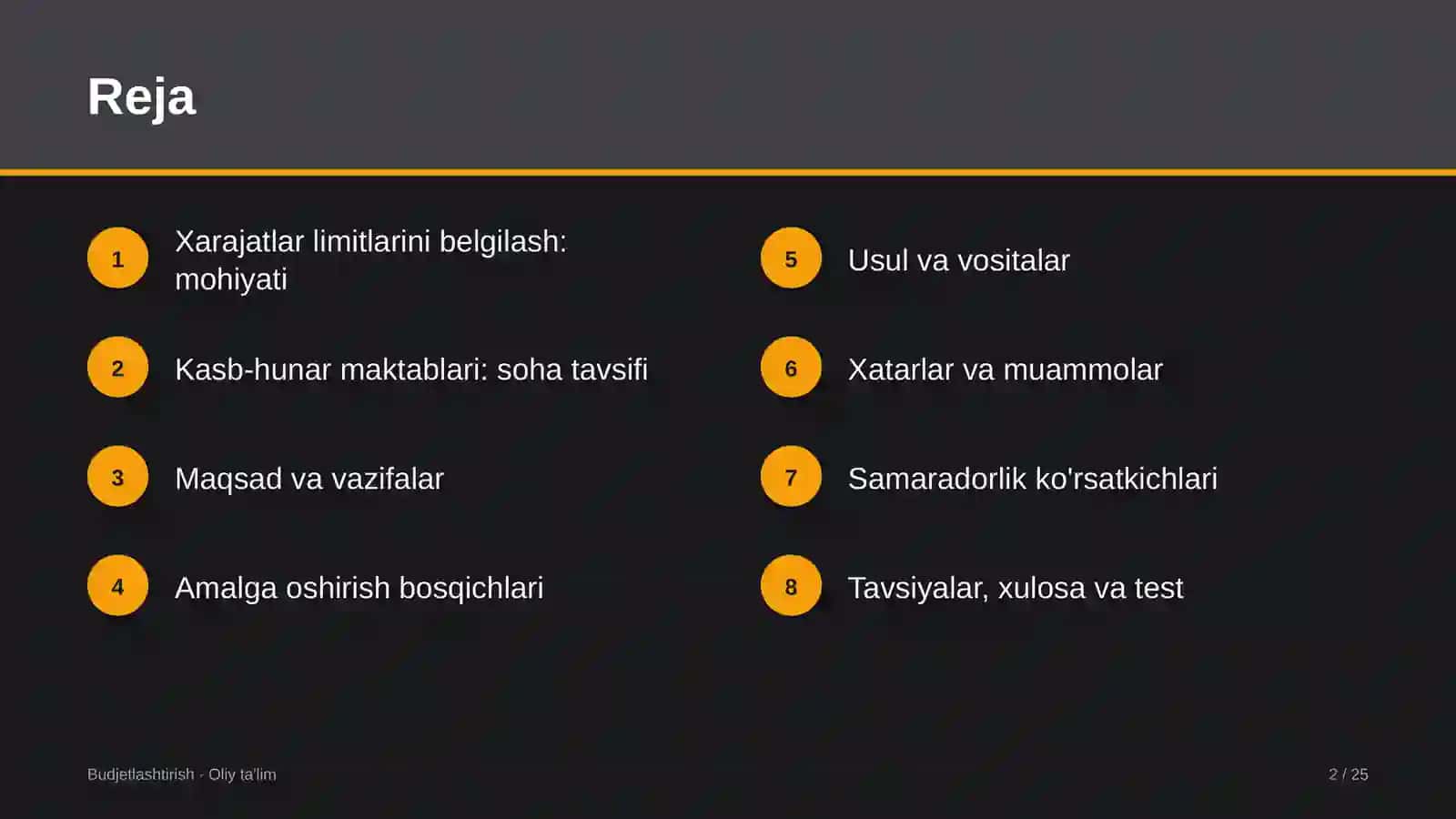 Kasb-hunar maktablarida xarajatlar limitlarini belgilash 2