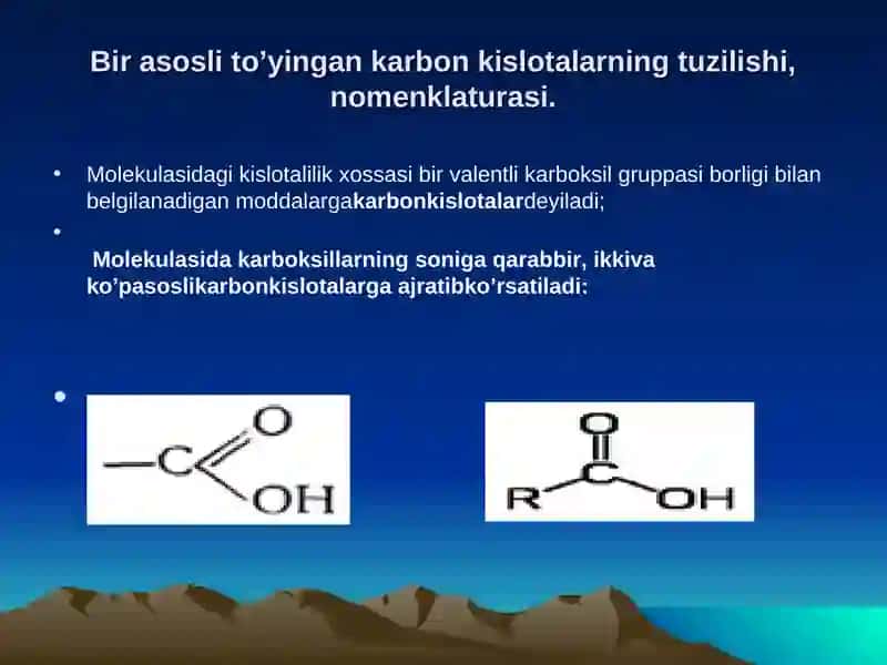 Karbon kislotalar 2