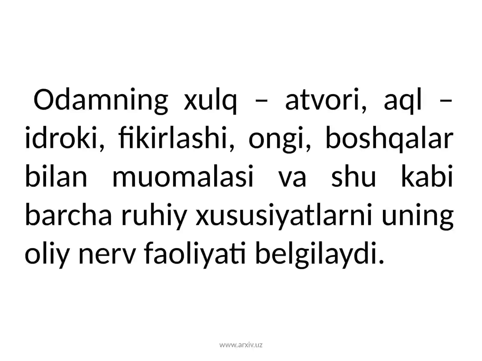 Nerv faoliyati turlari 2