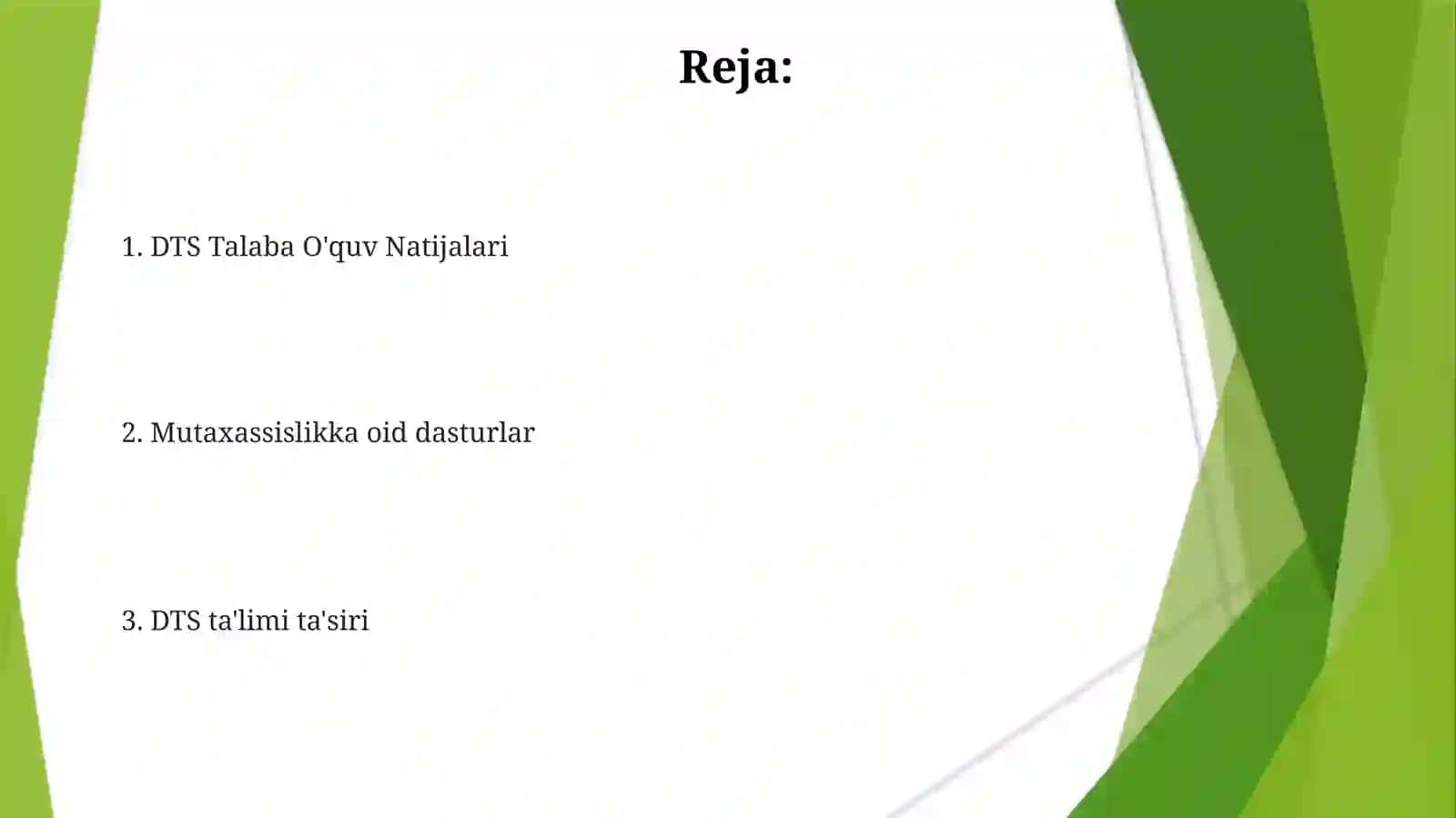 DTS Ta'limi Metodologiyasi 2