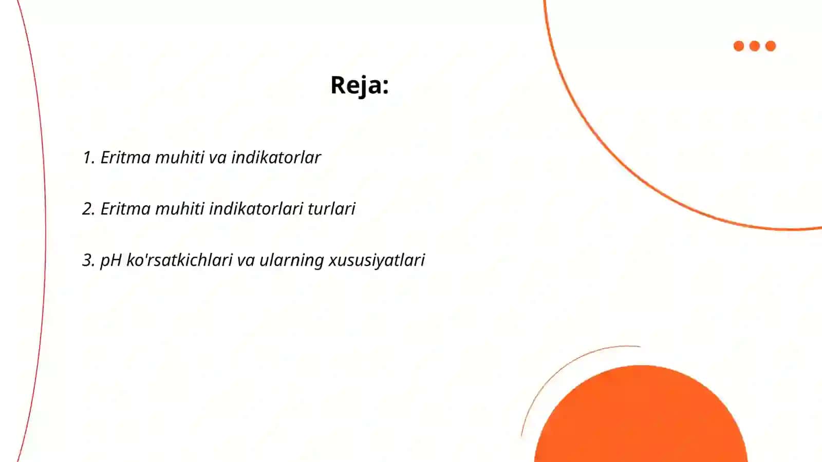 Eritma muhiti va indikatorlar 2