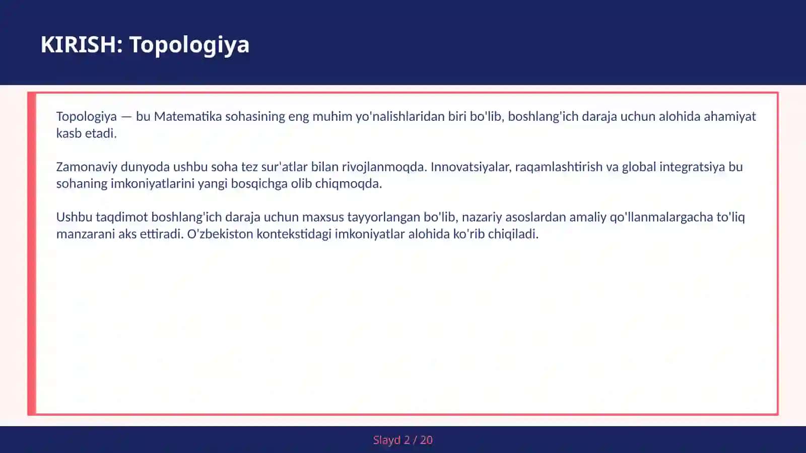 Topologiya 2